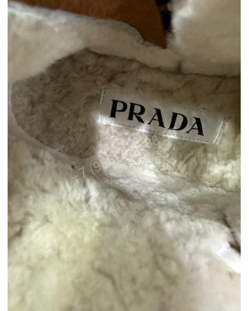 Кеды Prada с мехом