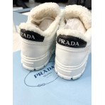 Кеды Prada с мехом