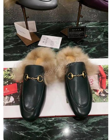 Мюли Gucci с мехом