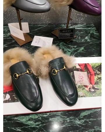 Мюли Gucci с мехом