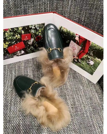 Мюли Gucci с мехом