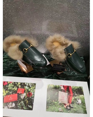 Мюли Gucci с мехом