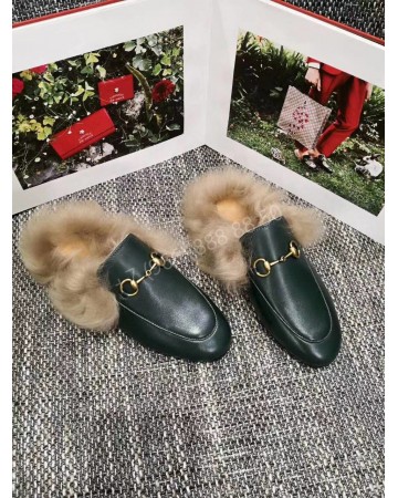 Мюли Gucci с мехом