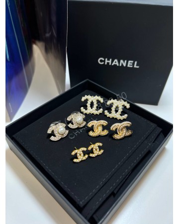 Серьги пусеты CHANEL