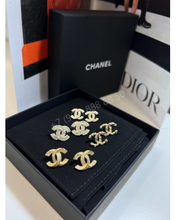 Серьги пусеты CHANEL