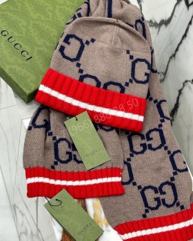 Комплект Gucci (шапка + шарф)