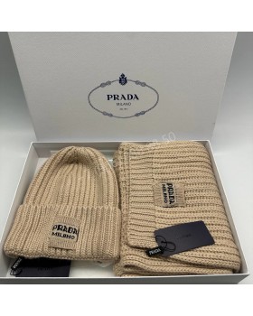 Комплект Prada (шапка + шарф)