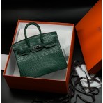 Сумка Hermes из кожи крокодила 25 см