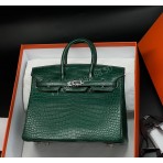 Сумка Hermes из кожи крокодила 25 см