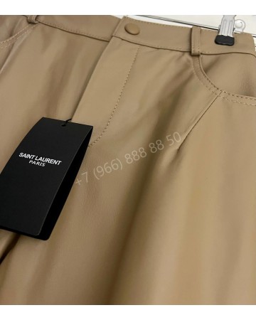 Кожаные брюки Yves Saint Laurent