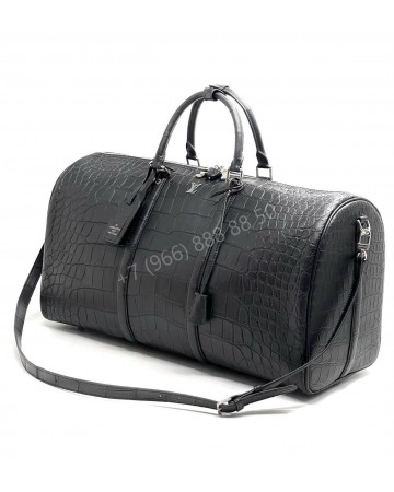 Дорожная сумка Louis Vuitton из кожи крокодила 55 см