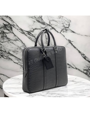 Деловая сумка Louis Vuitton из кожи крокодила