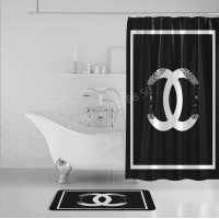 Набор для ванной CHANEL (шторка + коврик)