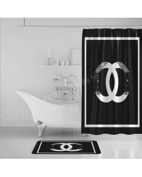 Набор для ванной CHANEL (шторка + коврик)