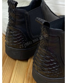 Ботинки Zilli с кожей питона-foto5