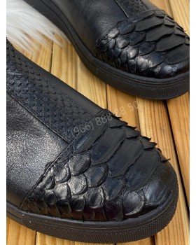 Ботинки Zilli с кожей питона-foto3