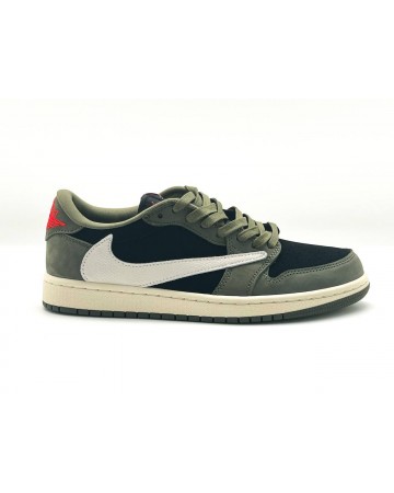 Кеды Nike Travis Scott & Fragment & Air Jordan 1 Low OG Black Olive