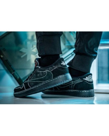 Кеды Nike Travis Scott&Air Jordan 1 Low "Black Phantom"