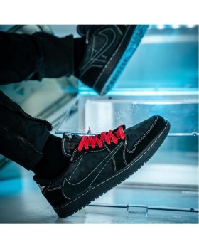 Кеды Nike Travis Scott&Air Jordan 1 Low "Black Phantom"