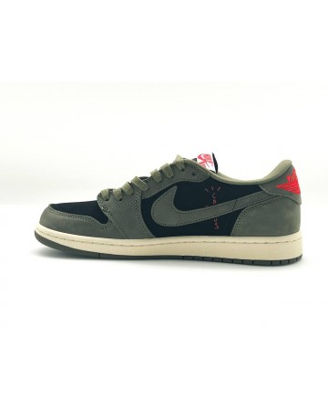 Кеды Nike Travis Scott & Fragment & Air Jordan 1 Low OG Black Olive