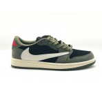 Кеды Nike Travis Scott & Fragment & Air Jordan 1 Low OG Black Olive