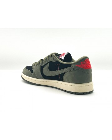 Кеды Nike Travis Scott & Fragment & Air Jordan 1 Low OG Black Olive