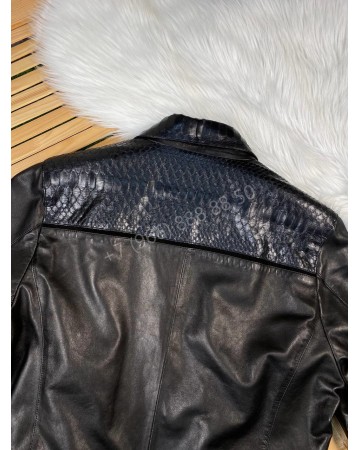 Куртка Zilli со вставками из кожи питона