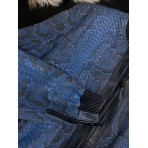Куртка Angelo Galasso из кожи питона синего цвета