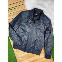 Кожаная куртка Kiton со вставками из кожи питона