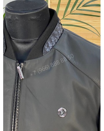 Кожаная куртка Stefano Ricci со вставками из кожи питона