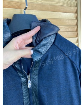 Куртка Angelo Galasso со вставками из кожи питона-foto3