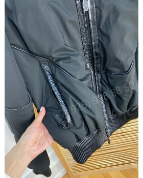 Куртка Angelo Galasso со вставками из кожи крокодила-foto4