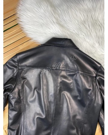 Кожаная куртка Kiton со вставками из кожи питона