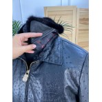 Куртка Billionaire из кожи страуса со съемным мехом