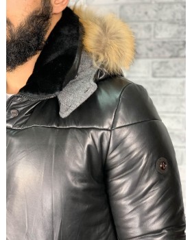 Удлиненная кожаная куртка Francesco Galli-foto2