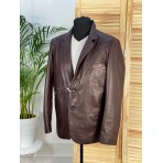 Кожаный пиджак Brunello Cucinelli