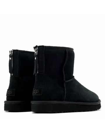 Угги UGG Classic Mini Zip II Black (Без Камней)