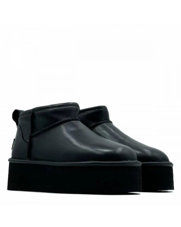 Угги UGG Classic Ultra Mini Platform Leather Black