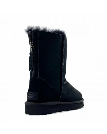 Угги UGG Classic Short Zip II Black (Без Камней)